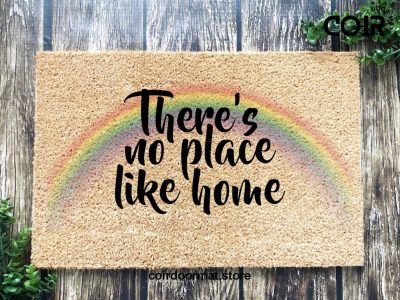 LGBTQ Doormat, Pride Doormat, No Place Like Home Doormat, Coir Doormat, Housewarming Gift, New Home Gift, Welcome Mat, Outdoor Doormat