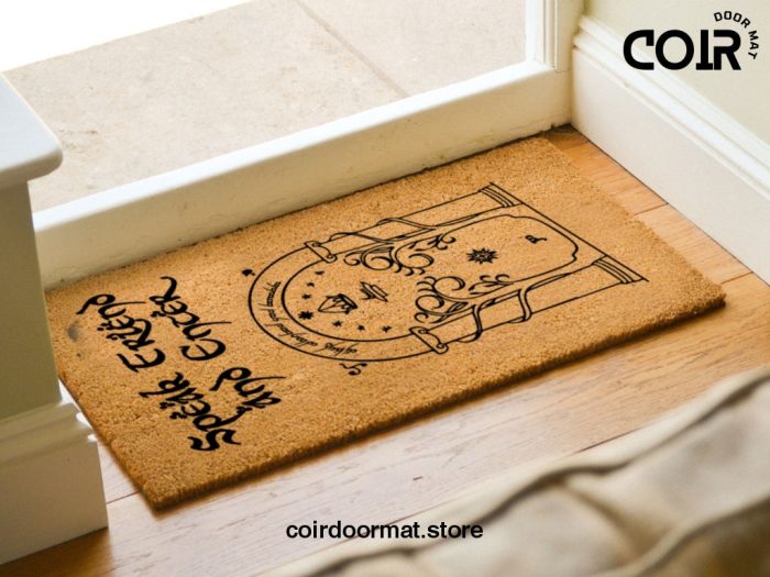 Lord Of The Ring Mat - Speak Friend And Enter Doormat - LOTR - Custom Door Mat - LOTR Fan - Lord Of The Rings Gift - Doorway - New Home Gift