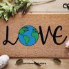 Love Earth Day Doormat - Earth Day - Welcome Mat - Housewarming Gifts - Earth Day Doormat - New Home Gift