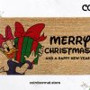 Merry Christmas Disney Doormat - Daisy Duck - Welcome Mat - Happy New Year Doormat - Disney Decor - Disney Housewarming Gift - Disney Gift