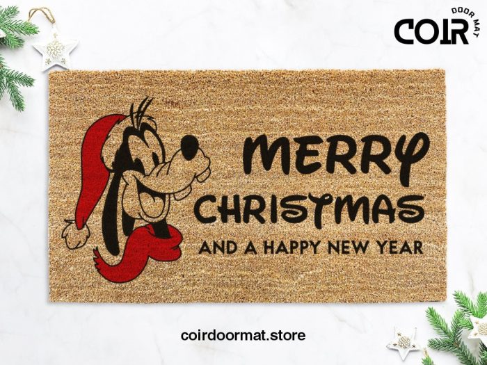 Merry Christmas Disney Doormat - Goofy Welcome Mat - Happy New Year Doormat - Christmas Gift - Disney Home Decor  - Disney Gift