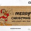 Merry Christmas Disney Doormat - Mickey Welcome Mat - Donald Duck - Happy New Year Doormat - Disney Home Decor - Disney Housewarming Gift