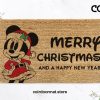 Merry Christmas Disney Doormat - Minnie Mouse Welcome Mat - Happy New Year Doormat - Christmas Gift - Disney Home Decor  - Disney Gift