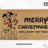 Merry Christmas Disney Doormat - Pluto Welcome Mat - Happy New Year Doormat - Christmas Gift - Disney Home Decor  - Disney Gift