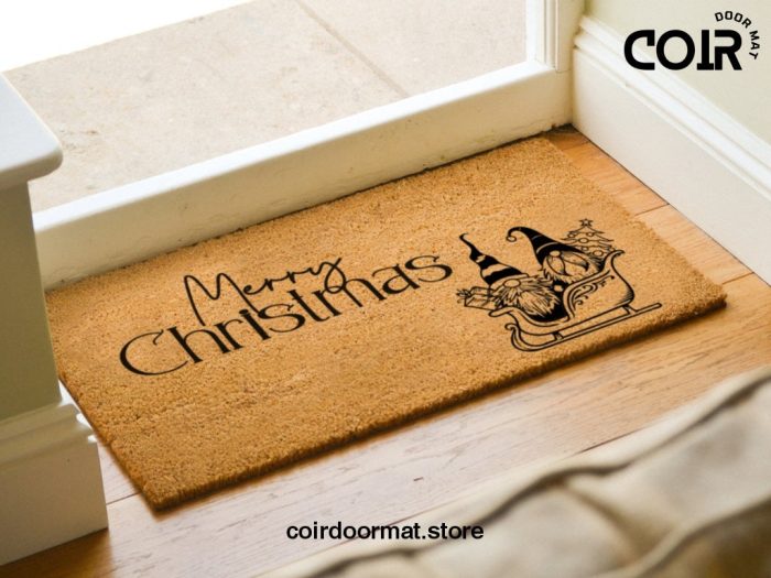 Merry Christmas Doormat - Funny Christmas Doormat - Gnome - Christmas Gift - Christmas Mat - Funny Porch Decor