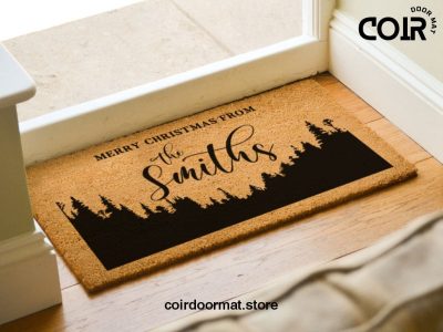 Merry Christmas From Our Family Doormat - Family Name Doormat - Holiday Doormat - Holiday Decor - Farmhouse - Christmas - Custom Doormat