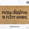 Merry Christmas Ya Filthy Animal - Home Alone Doormat - Christmas Decorations - Happy New Year Doormat - Christmas - Gift - Gift For Her