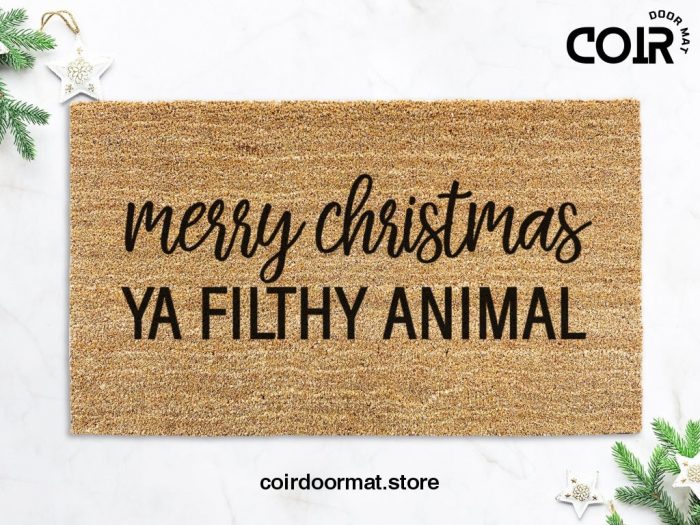 Merry Christmas Ya Filthy Animal - Home Alone Doormat - Christmas Decorations - Happy New Year Doormat - Christmas - Gift - Gift For Her