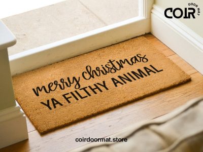 Merry Christmas Ya Filthy Animal - Home Alone Doormat - Christmas Decorations - Happy New Year Doormat - Christmas - Gift - Gift For Her