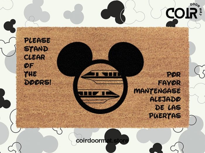 Mickey Mouse Monorail Door Mat - Disney Welcome doormat - Disneyland - Disneyworld - Disney Gift Ideas - Mickey Doormat - Please Stand Clear