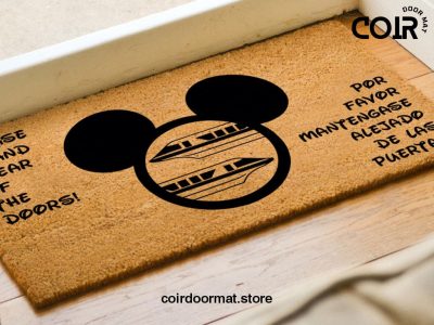 Mickey Mouse Monorail Door Mat - Disney Welcome doormat - Disneyland - Disneyworld - Disney Gift Ideas - Mickey Doormat - Please Stand Clear