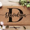 Monogram Family Surname Rug - Customisable Welcome Door Mat - Housewarming Gift - Personalized - Custom Doormat - Closing Gift - Porch Decor