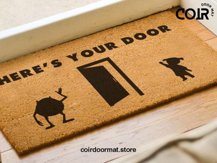 Monsters Inc Doormat - Disney Pixar Welcome Mat - Mike And Boo - Disney Lovers - Housewarming Gifts - Couple Gifts