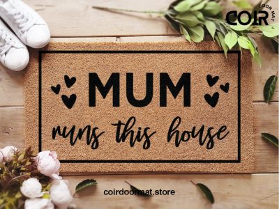 Mum Runs This House - Mother's Day Doormat - Best Mum -  Mother's Day Gift - Wonder Woman - Housewarming Gift - Gift For Her - Funny Doormat