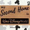 My Second Home Is Walt Disney World Welcome Doormat - Disney Decor - Disney World - Coir Welcome Door Mat - Disney Lovers