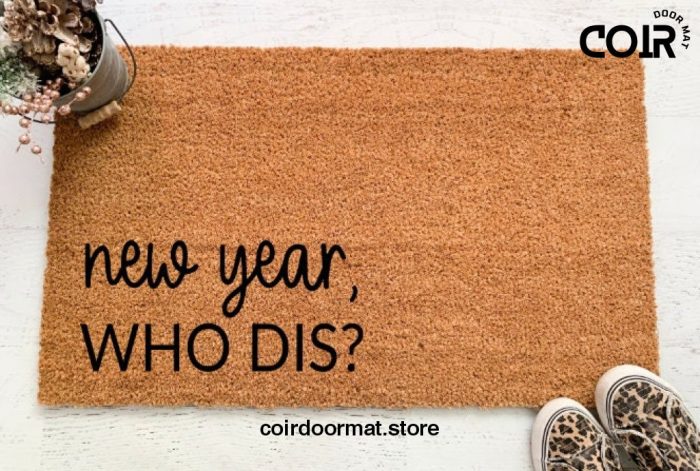 New Year, Who Dis?, Doormat, Welcome Mat, Winter Decor, Funny Doormat, Gifts for them, Housewarming, Birthday Gift, Christmas,New Year Decor