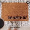 Our Happy Place Doormat, Welcome Mat, Outdoor Doormat, Housewarming Gift, Birthday Gift, Christmas Gift, Under 50, Home Doormat, Entryway