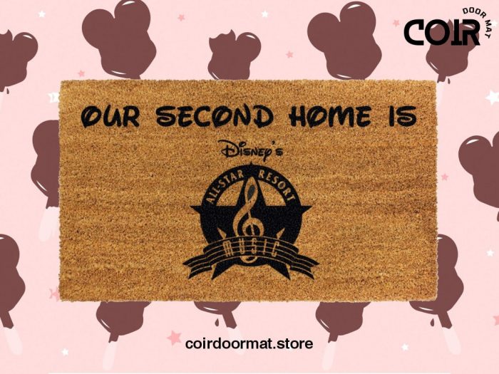 Our Second Home Disney All Star Music Resort - Home Decor - Disney Decor - Disney Gift - Disney Land - Disney Doormat - Disney World