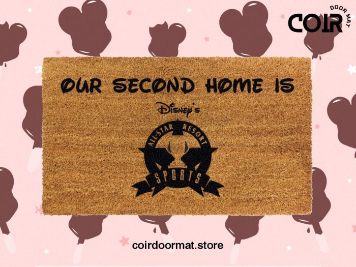 Our Second Home Disney's All-Star Sports Resort - Home Decor - Disney Decor - Disney Gift - Disney Land - Disney Doormat - Disney World