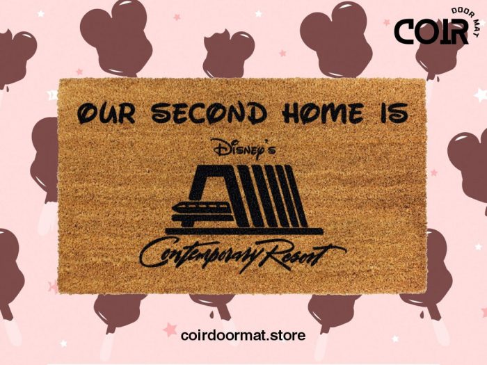 Our Second Home Disney's Contemporary Resort - Disney Decor - Coir Doormat - Disney Lover Gift - Disney Land - Disney Doormat - Disney World