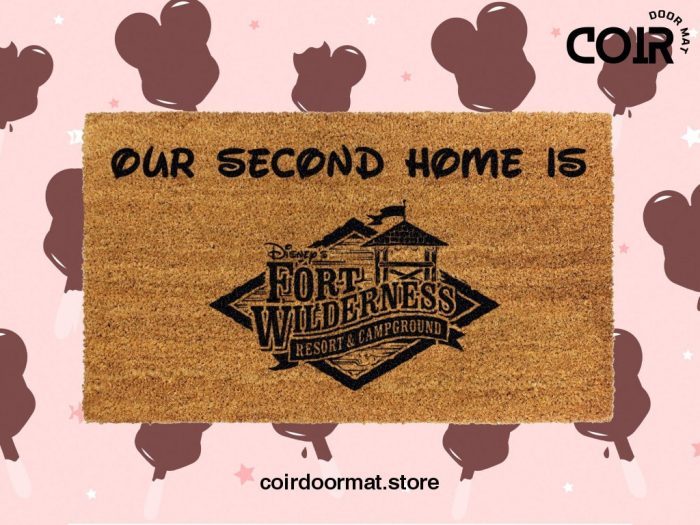 Our Second Home Disney's Fort Wilderness Resort - Disney Decor - Doormat - Disney Lover Gift - Disney Land - Disney Doormat - Disney World