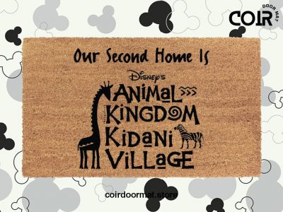 Our Second Home Is Animal Kingdom Welcome Doormat - Kidani Village - Disney Decor - Disney World - Coir Welcome Door Mat - Disney Lovers