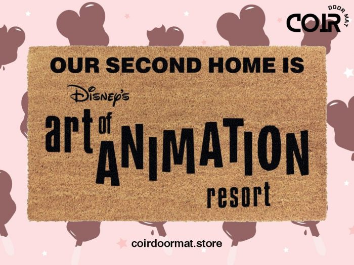 Our Second Home Is Art of Animation Resort Welcome Doormat - Disney Decor - Disney World - Coir Welcome Door Mat - Disney Lovers