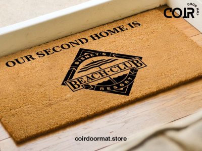 Our Second Home Is Beach Club Resort Welcome Doormat - Disney Decor - Disney World - Coir Welcome Door Mat - Disney Lovers