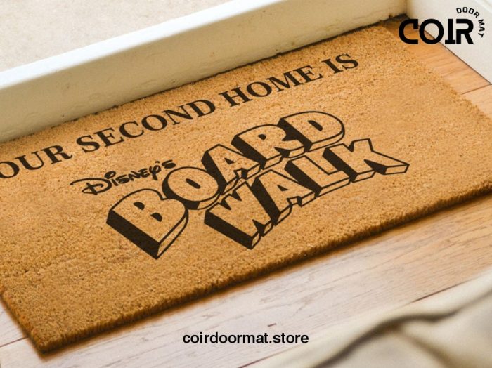 Our Second Home Is Board Walk Welcome Doormat - Disney Decor - Disney World - Coir Welcome Door Mat - Disney Lovers