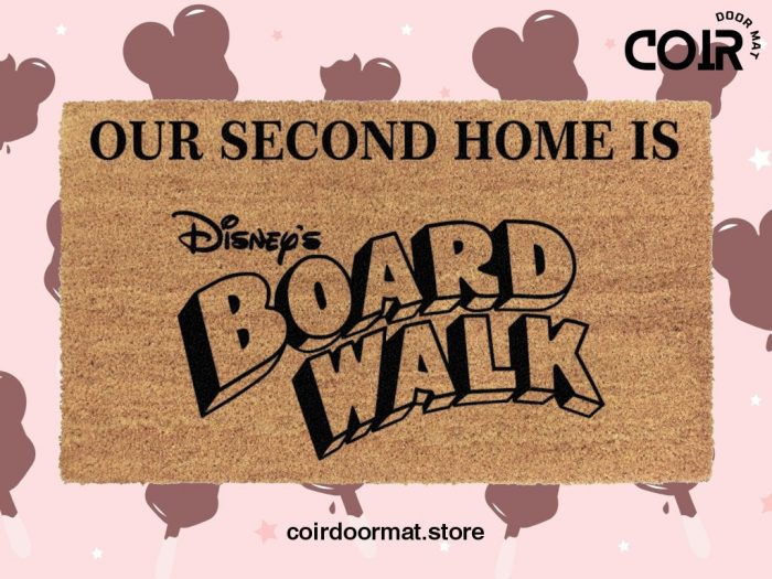 Our Second Home Is Board Walk Welcome Doormat - Disney Decor - Disney World - Coir Welcome Door Mat - Disney Lovers