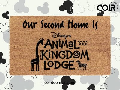 Our Second Home Is Disney's Animal Kingdom Lodge - Coir Doormat - Disney Lover Gift - Animal Kingdom Doormat - DVC Doormat - Disney World