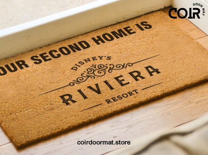 Our Second Home Is Riviera Resort Welcome Doormat - Disney Decor - Disney World - Coir Welcome Door Mat - Disney Lovers