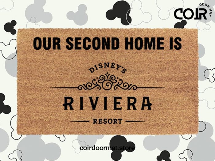 Our Second Home Is Riviera Resort Welcome Doormat - Disney Decor - Disney World - Coir Welcome Door Mat - Disney Lovers