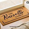 Personalised Housewarming Gift - Family Name Doormat - Custom Surname Mat - Porch Decor - Wedding Gift - Realtor Gift - New Home Gift