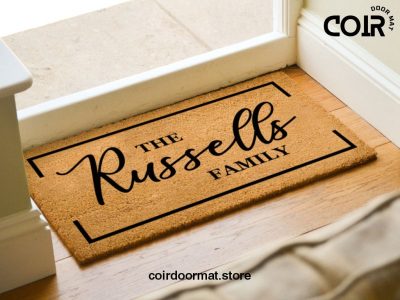 Personalised Housewarming Gift - Family Name Doormat - Custom Surname Mat - Porch Decor - Wedding Gift - Realtor Gift - New Home Gift