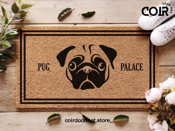 Personalizable Custom Dog Doormat - Pug Palace - Jeffree Star Inspired - Custom Dog Welcome Doormat - Dog Lover Gift