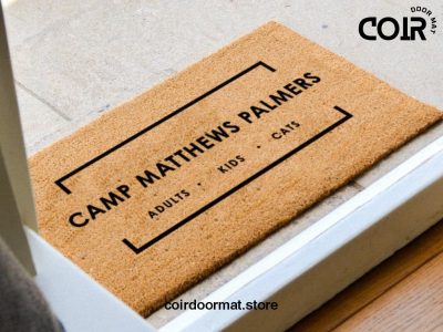 Personalized Camp Doormat - Custom Family Welcome Doormat - Customized Names And Hobbies - Housewarming Gifts - Home Decor - Custom Doormat