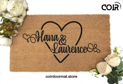 Personalized Couples and Friends Name Doormat / Custom Coir Door Mat / New Home Gift / Housewarming Gift