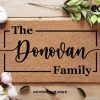 Personalized Door Mat - Customized Door Mat with Last Name - Housewarming Gift - Custom Doormat - Realtor Client Gift - Family Name Mat