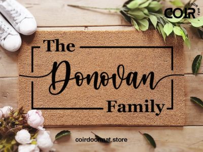 Personalized Door Mat - Customized Door Mat with Last Name - Housewarming Gift - Custom Doormat - Realtor Client Gift - Family Name Mat