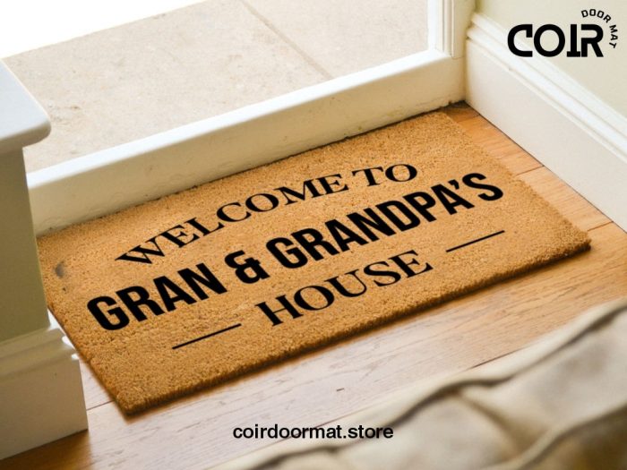 Personalized Doormat - Welcome To Gran & Grandpa's House -  Custom Coir Mat - Home Decor - Grandparent Gift - Family Mat - Housewarming Gift