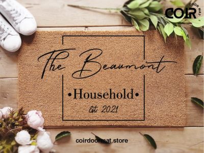 Personalized Family Household Doormat - Housewarming Gift  - Family Name Doormat  - Custom Doormat - Custom Family Welcome Mat