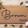 Personalized Family Last Name Doormat - Housewarming Gift  - Family Name Doormat  - Personalized Doormat - Custom Family Welcome Mat