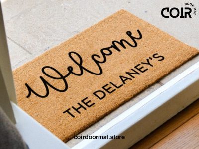 Personalized Welcome Doormat - Custom Coir Family Surname Door Mat - Housewarming Gift - Couple Gifts - Home Decor