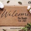 Personalized Welcome Doormat - Family Name Door Mat - Last Name Doormat - Custom Rug - Housewarming Gift - Closing Gift - New Home Gift