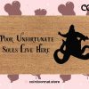 Poor Unfortunate Souls Live Here Doormat - The Little Mermaid - Funny Disney Welcome Mat - Coir Door Mat