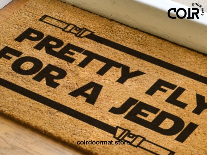 Pretty Fly For A Jedi Doormat - Starwars - Star Wars Disney Lovers - Starwars Gifts  - Disney Doormat - Lightsabers - Starwars Fandom