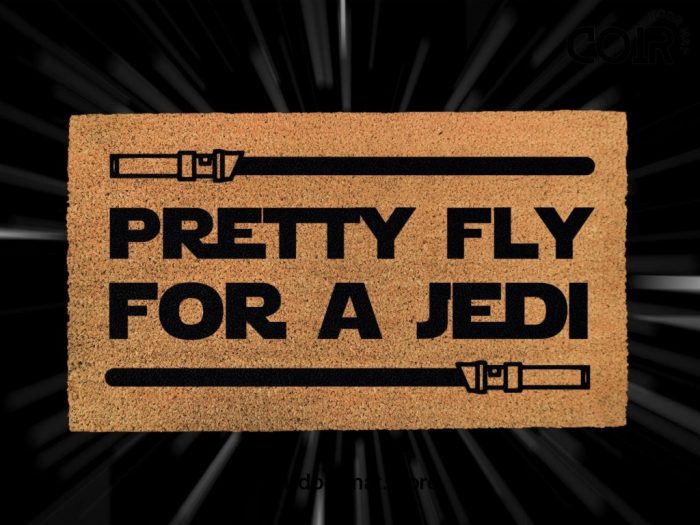 Pretty Fly For A Jedi Doormat - Starwars - Star Wars Disney Lovers - Starwars Gifts  - Disney Doormat - Lightsabers - Starwars Fandom