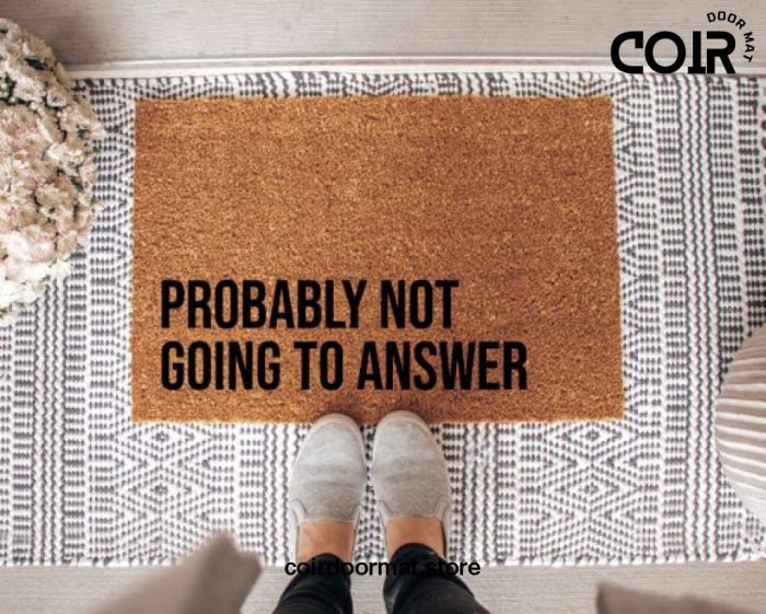 Probably Not Going to Answer Door Mat Funny Door Mat Welcome Mat Front Door Mat Under 50 Housewarming Gift Under 50 Personalized Doormat