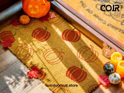 Pumpkin Doormat - Custom Pumpkin Decor - Welcome Mat - Fall Doormat - Fall Decorations - Seasonal Decor - Pumpkin Decor - Pumpkin Mat